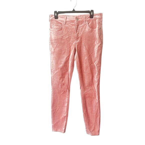 Anthropologie Pilcro and the Letterpress Pink Crushed Velvet Skinny Jeans 6/28‎ - Picture 1 of 5
